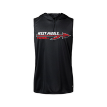 Load image into Gallery viewer, West Middle Football Hooded Sleeveless Performance Tee