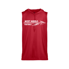 Load image into Gallery viewer, West Middle Football Hooded Sleeveless Performance Tee