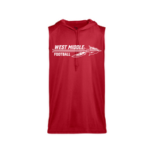 Load image into Gallery viewer, West Middle Football Hooded Sleeveless Performance Tee
