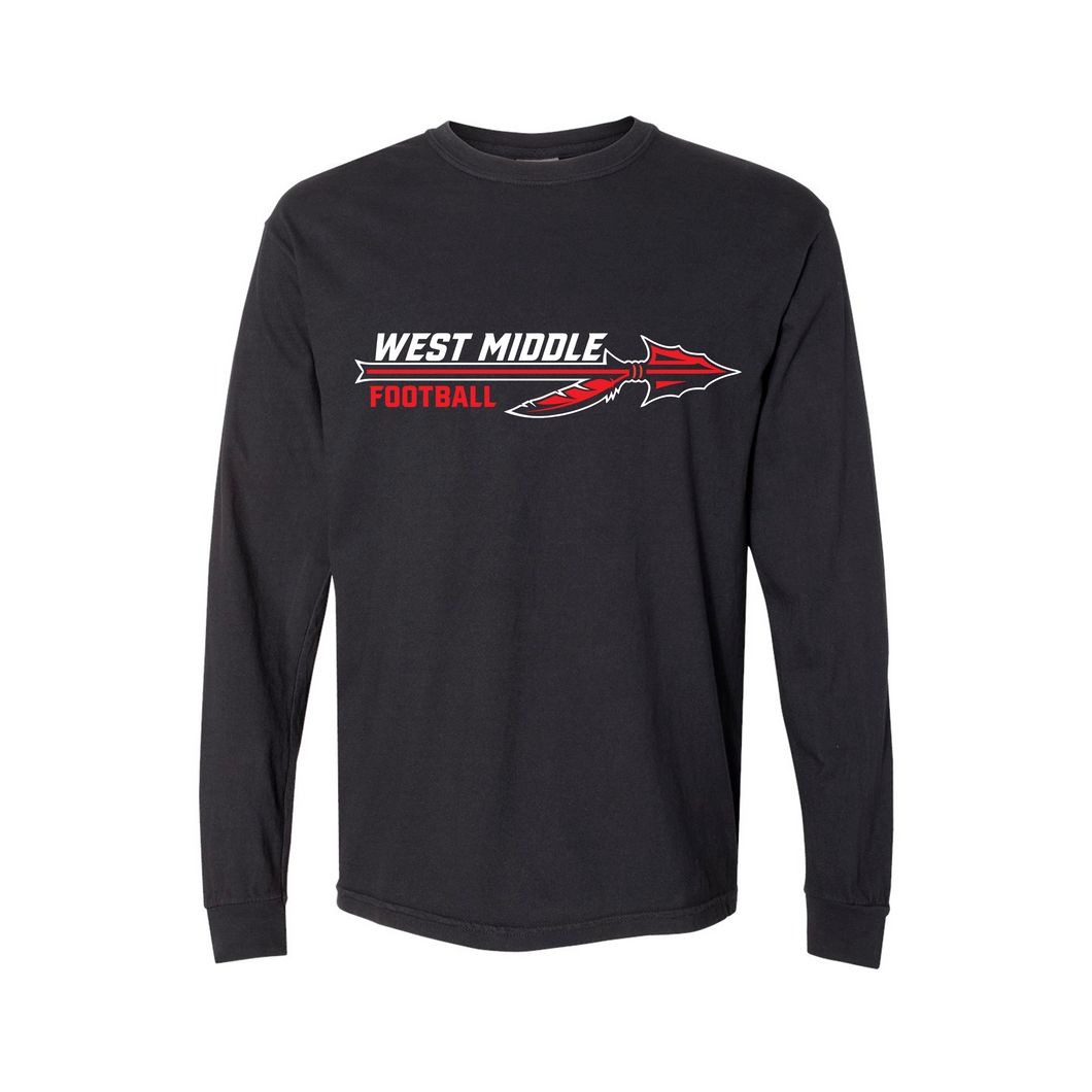 West Middle Football Long Sleeves Tee